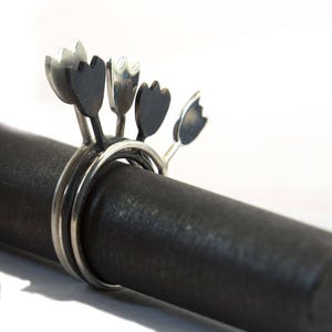 Tulip ring silver