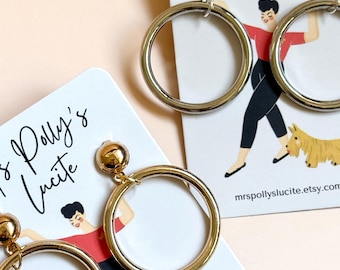 Marilyn Monroe Inspired 50s Hoop Earrings – Classic Hollywood Rockabilly Style