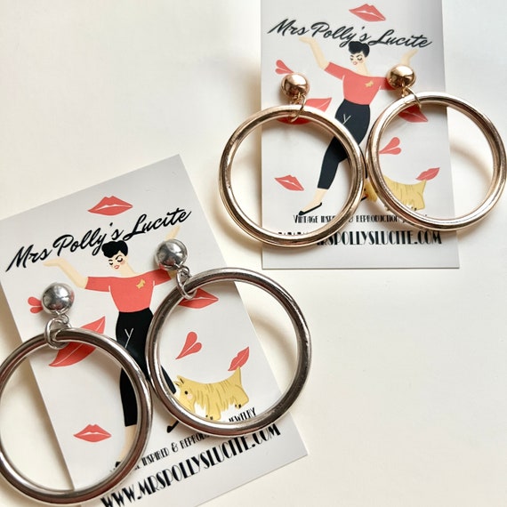★VINTAGE HOLLYWOOD★ Knotted Ring Earrings_VH2479EA009M 50s Gold Classic Marilyn Monroe NIAGRA- Dangle Drop Hoop