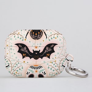 Pastel Halloween by Garabateo Unique AirPod Pro Case Cover | Spooky Bats Spider Skull | Apple AirPods Generation 1 2 3 Pro By Harper & Blake