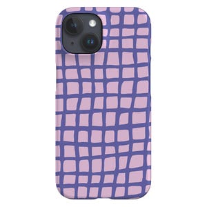 Pool Handyhülle | Urlaub Sommer Check Grid | Hülle für iPhone 16 15 14 13 12 SE Max Pro - Samsung Galaxy S25 - Google Pixel 8 | Rosa-Lila