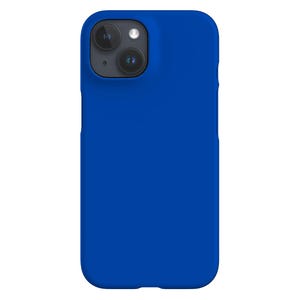 Custodia per telefono a blocchi semplici / Colore minimalista / Cover per iPhone 16 15 14 13 12 SE Max Pro - Samsung Galaxy S25 - Google Pixel 9 / Cobalt Blast