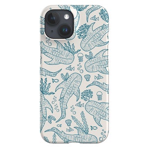 Whale Shark Scatter Coral Reef Limited-Edition Phone Case | Ocean Sea | Phone Case For iPhone 14 13 12 Samsung Galaxy Google Pixel | Beige