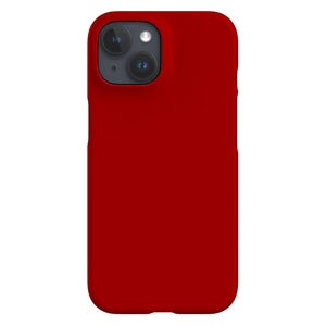 Plain Block Phone Case | Minimalist Colour | Cover for iPhone 16 15 14 13 SE Max Pro - Samsung Galaxy S25 - Google Pixel 9 | Cherry Cola