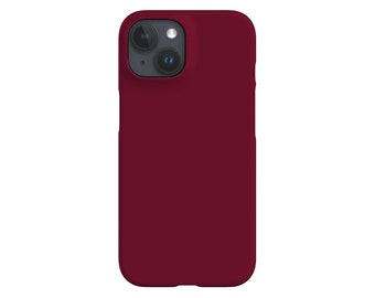 May include: A burgundy silicone phone case for an iPhone.
