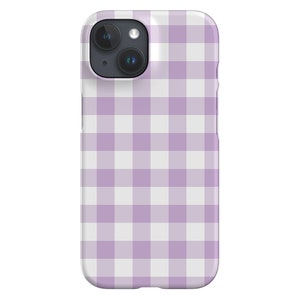 Gingham Limited-Edition Unique Phone Case | Gifts for Her & Him | Phone Case For iPhone 13 12 11, Samsung Galaxy, Google Pixel | Lilac