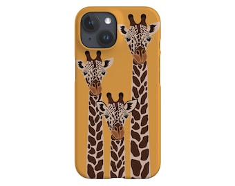 Giraffe Phone Case | Cute Wild Safari Animal | Cover for iPhone 16 15 14 13 12 11 SE Max Pro - Samsung Galaxy S24 - Google Pixel 8 | Yellow