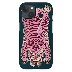 King of the Jungle By Ayeyokp Phone Case | Abstract Teal Tiger Wild Cat iPhone 14 13 12 Samsung Galaxy Google Pixel Case By Harper & Blake