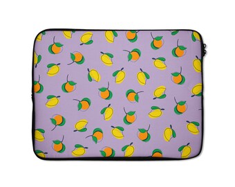 Unique Custom Green Grape Leaves Mosaic Print Laptop Portfolio Case Soft Girls Laptop Sleeve Briefcase Protective for MacBook Air 11 