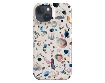 Pebbles Terrazzo Multi By Ninola Design Phone Case | Abstract Watercolour iPhone 15 14 Samsung Galaxy Google Pixel Case By Harper & Blake