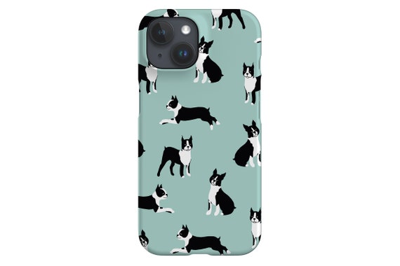 Boston Terrier Dog Phone Case | Cute Pet Puppy | Cover for iPhone 16 15 14 13 12 11 SE Max Pro - Samsung Galaxy S24 - Google Pixel 8 | Mint