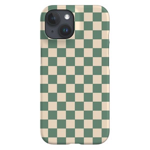 Checkered Limited-Edition Unique Phone Case | Gifts for Her & Him | Phone Case For iPhone 13 12 11 Samsung Galaxy Google Pixel | Green Beige