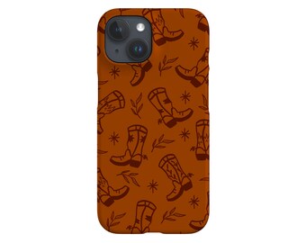 Cowboy Boots Limited-Edition Phone Case | Wild West Western Aesthetic | Phone Case For iPhone 15 14 Samsung Galaxy Google Pixel | Terracotta