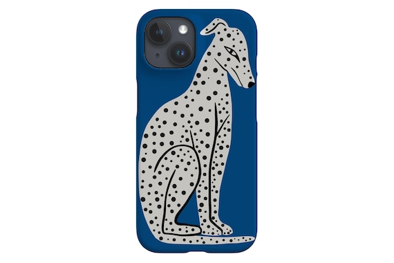 Abstract Dalmatian Dog Phone Case: Blue iPhone, Samsung, Pixel
