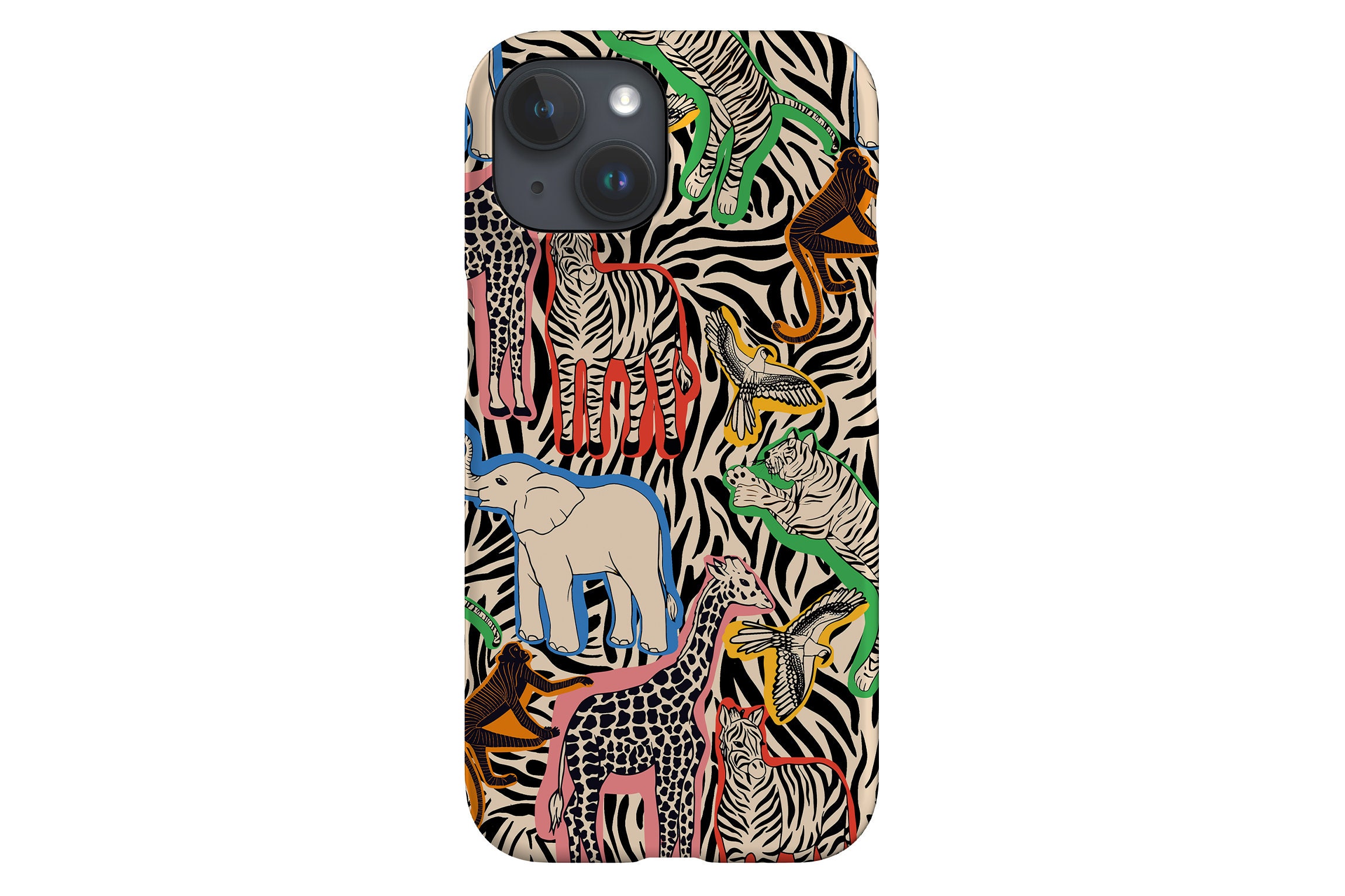 Coque résistante en il de tigre - Compatible avec iPhone, Samsung Galaxy, modèles Google Pixel, oeuvre d'art animalière, animal sauvage, grand félin - France