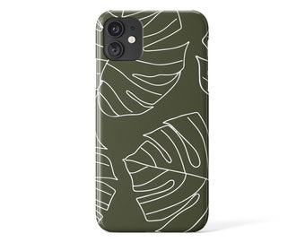 12 Pro Max /& Samsung S20 Pro Ultra XS XR 8+ 7 Abstract Leaves Phone Case Luxury One Line Cover for iPhone 6 11 X