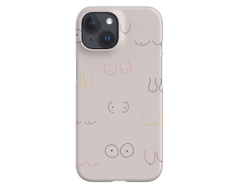 Boob Line Art Pastel Phone Case | Feminine Women