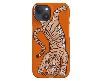 Tiger Phone Case: Desert Dusk Abstract Wild Cat Art, iPhone, Galaxy, Pixel