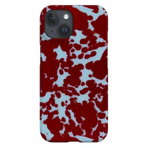 Custodia per telefono con stampa tartaruga / Design con stampa animalier / Cover per iPhone 16 15 14 13 12 SE Max Pro - Samsung Galaxy S24 - Google Pixel 8 / Rosso
