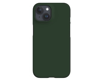 Étui pour portable uni en édition limitée | Couleur minimaliste | Coque de portable pour iPhone 13 12 11, Samsung Galaxy, Google Pixel | Pin vert foncé