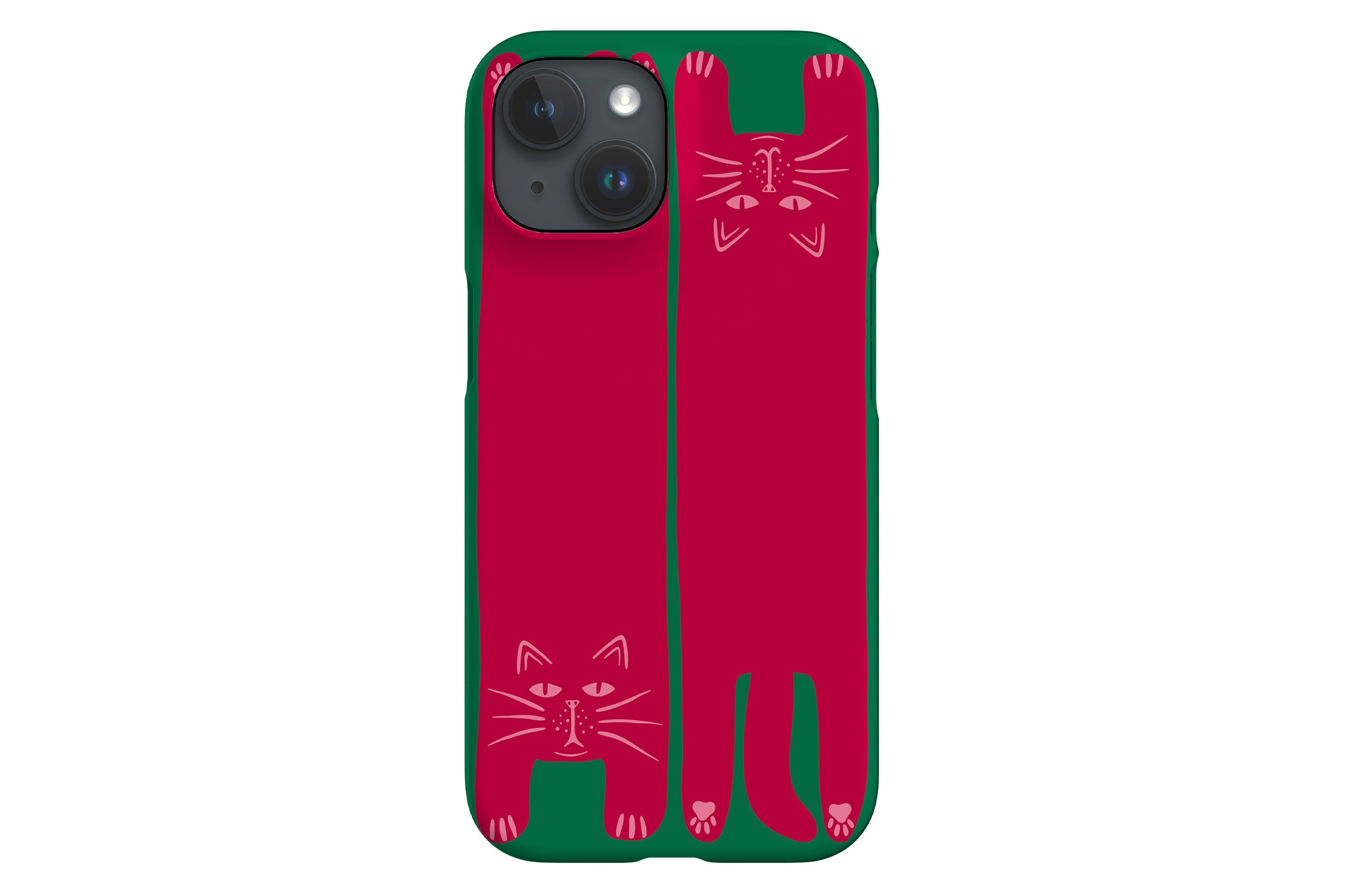 Custodia Per Telefono Con Gatto Carino &ndash; Personalizzabile, Stampata, Compatibile Con IPhone E Samsung