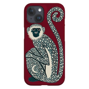 Affe Sterne Handyhülle | Wildes mystisches Tier | Hülle für iPhone 16 15 14 13 12 11 SE Max Pro - Samsung Galaxy S24 - Google Pixel 8 | Rot