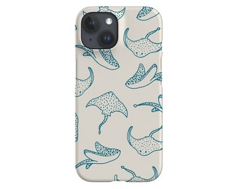 Stingray Line Art Limited-Edition Phone Case | Manta Ray Sea Animal | Phone Case For iPhone 13 12 11, Samsung Galaxy, Google Pixel | Beige