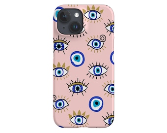 Pink Evil Eye Talisman Phone Case: Spiritual Design
