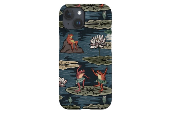 Quirky Frogs Phone Case: Design by Misentangledvision; Magic Lily Pad Pond