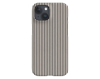 Beige & Black Textured Vertical Stripes Phone Case: iPhone, Samsung, Pixel