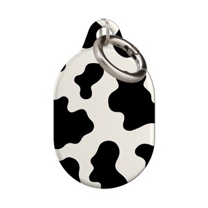 Cow print pattern AirTag Case Limited-Edition Apple AirTag Holder Cover Keychain Keyring | Animal Print Designer | Protective AirTag Case |