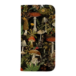 Vintage Mystic Forest Garden By Uta Naumann Wallet Folio Phone Case | Mushroom iPhone 14 13 12 Samsung Galaxy Case By Harper & Blake