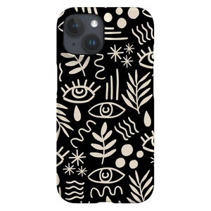 Cubism Scatter Limited-Edition Phone Case | Abstract Shapes Eyes Picasso | Phone Case For iPhone 15 14 Samsung Galaxy Google Pixel | Black