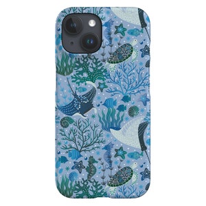 Underwater Whimsy Garden von Delively Dewi Handyhülle | Stingray Schildkröte Seepferdchen iPhone 16 Samsung Galaxy Google Pixel Hülle Von Harper & Blake