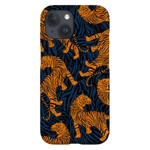 Coque de portable à imprimé peau de tigre : motif chat sauvage