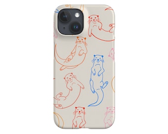Otter Scatter Limited-Edition Phone Case | Cute Sea Marine Animal | Phone Case For iPhone 14 13 12 Samsung Galaxy Google Pixel | Bright