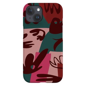 Coque de portable collage végétal | Résumé Matisse | Coque pour iPhone 16 15 14 13 Max Pro - Samsung Galaxy S25 - Google Pixel 9 | Forêt de Bourgogne