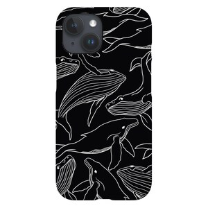 Humpback Whale Line Art Limited-Edition Phone Case | Sea Ocean Animal | Phone Case For iPhone 13 12 11 Samsung Galaxy, Google Pixel | Black