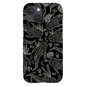 Whale Shark Scatter Coral Reef Limited-Edition Phone Case | Ocean Sea | Phone Case For iPhone 14 13 12 Samsung Galaxy Google Pixel | Black