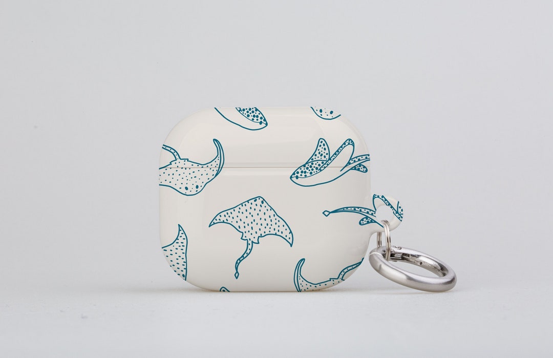 Stingray Line Art AirPod AirPod Pro Keychain Case Cover Manta