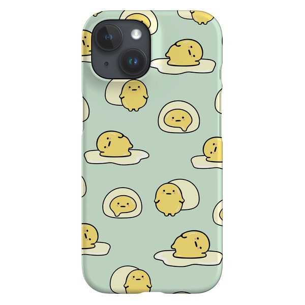 Coque de téléphone KAWAII EGG - Étui pour iPhone - Étui pour téléphone portable Samsung Galaxy - Coque Google Pixel - Étui brillant mignon Eggs pour iPhone 12, 11 - Menthe