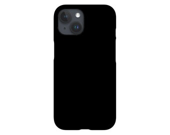 Étui pour portable unique unicolore en édition limitée | Couleur minimaliste | Coque de portable pour iPhone 13 12 11, Samsung Galaxy, Google Pixel | Noir