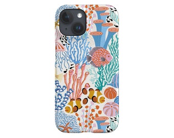 Coral Reef by Vivian Hasenclever Phone Case | Ocean Clown Fish Plants iPhone 14 13 12 Samsung Galaxy Google Pixel Case By Harper & Blake