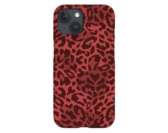 Red Leopard Print Phone Case: Designer Animal Cover