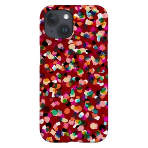 Party Spot by Rachel Parker Phone Case | Colourful Ruby Red Polka Dots iPhone 15 14 13 Samsung Galaxy Google Pixel Case By Harper & Blake