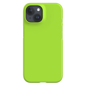Plain Block Phone Case | Minimalist Colour | Cover for iPhone 16 15 14 13 12 SE Max Pro - Samsung Galaxy S25 - Google Pixel 9 | Zesty Lime