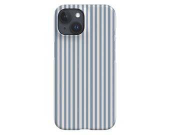 Line Study Stripes Phone Case: Ivory Dusty Blue; iPhone, Galaxy, Pixel