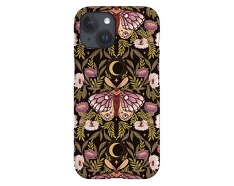 Countryside Garden Night Moth Phone Case Case: Art by Serena Archetti Design