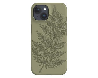 Fern Print Phone Case: Green Plant Nature Design