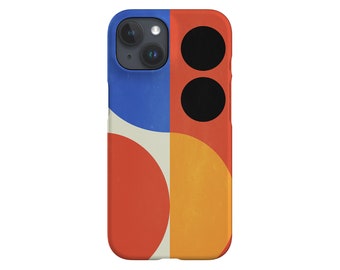 Coque de portable géométrique Bauhaus By Ayeyokp | Art abstrait formes cercles iPhone 14 13 12 11 Coque Samsung Galaxy Google Pixel Harper & Blake